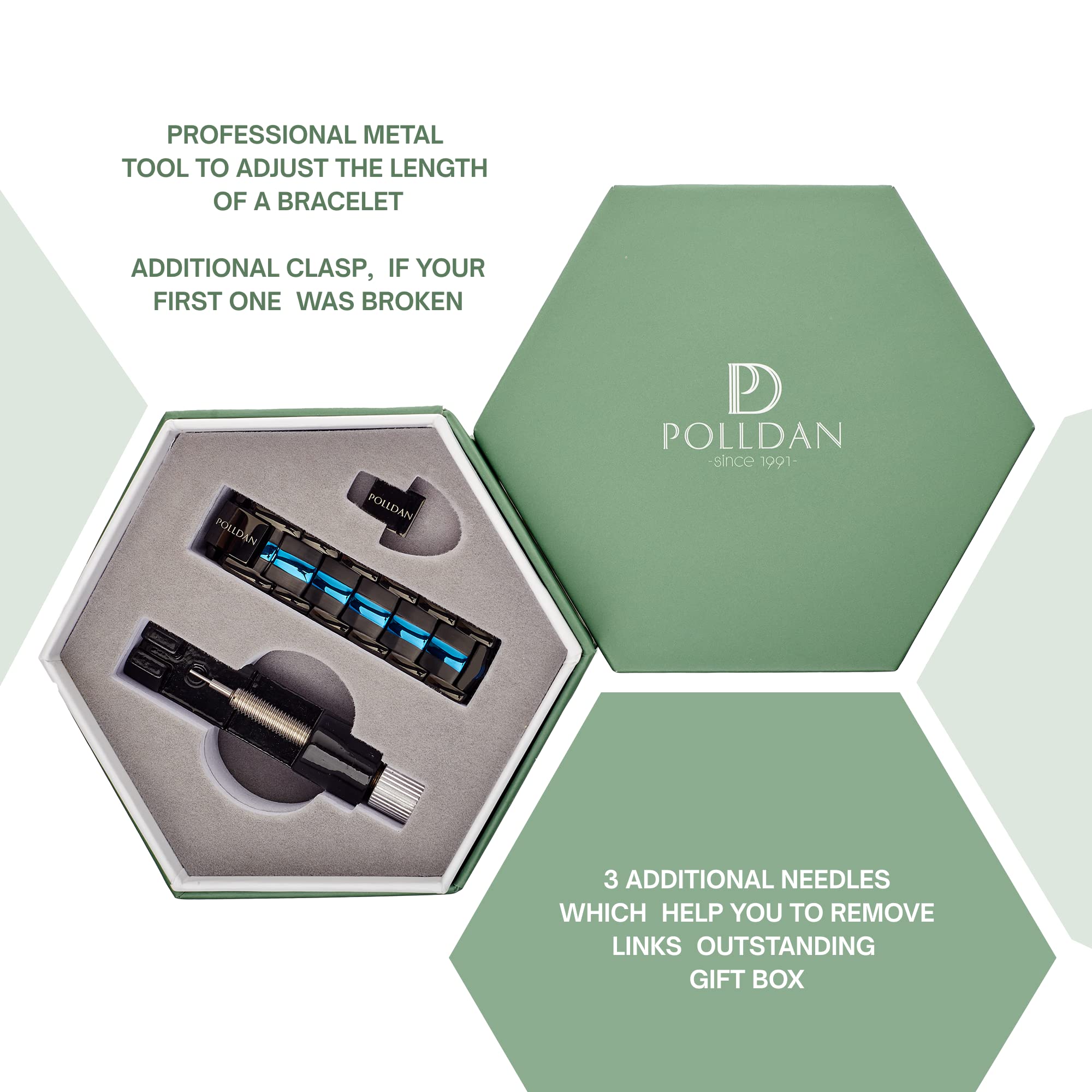 POLLDAN bracelet design features 2x strong magnets for balanced wear