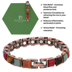 POLLDAN delicate-design copper bracelet complements modern outfits.