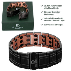 POLLDAN copper bracelet lustre closeup showcases premium material and craft