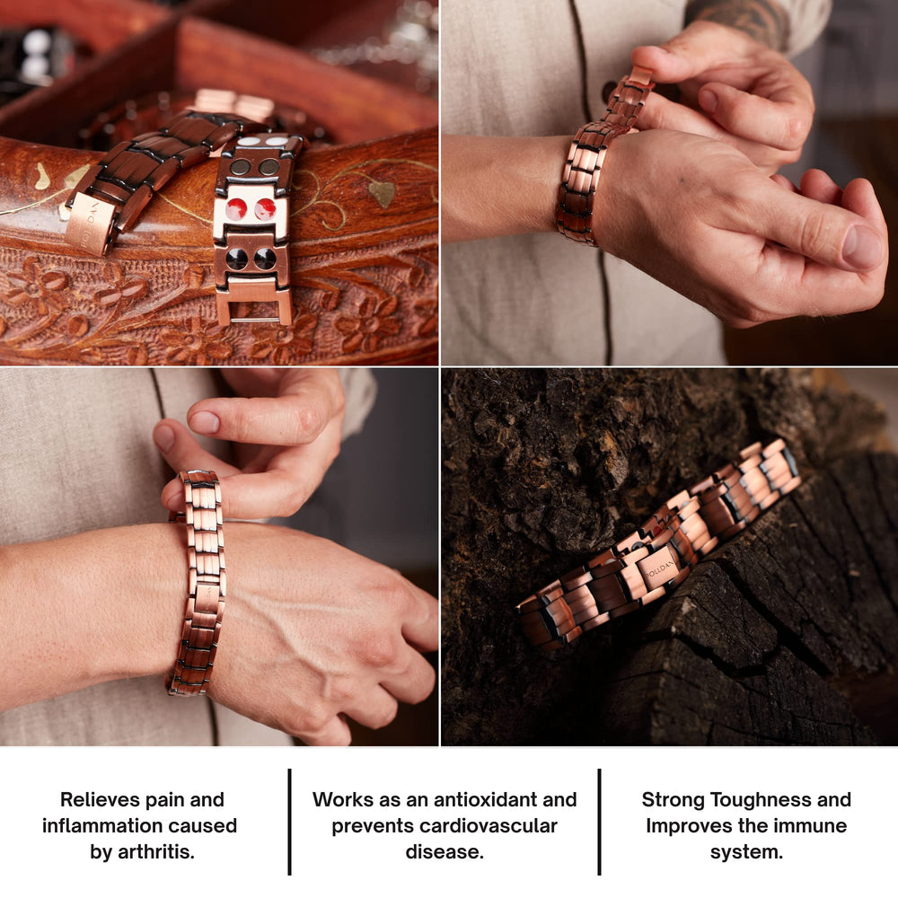 POLLDAN bracelet shown worn in office or gym for daily style