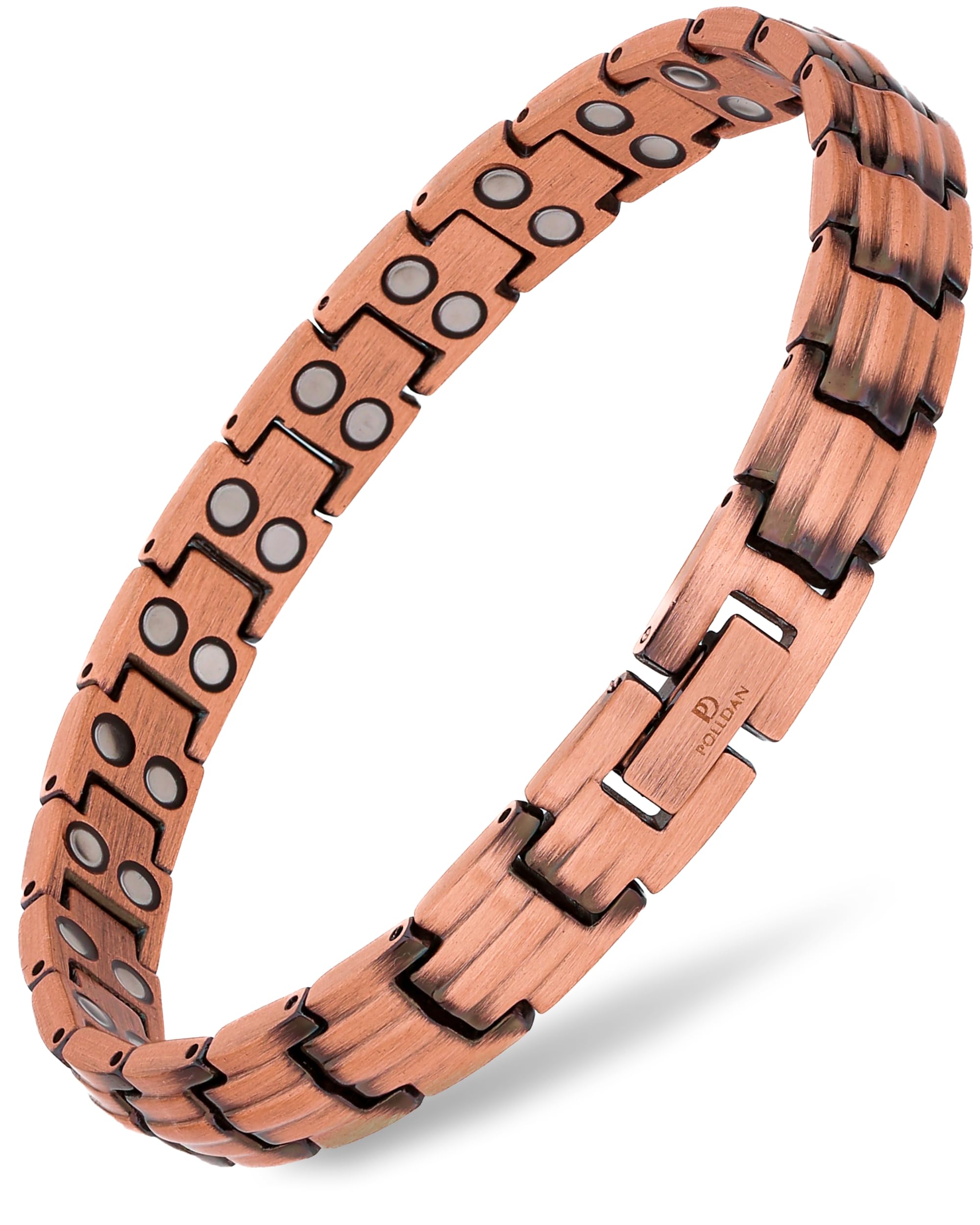 Polldan copper bracelet for women with 6200 gauss magnets for daily wear