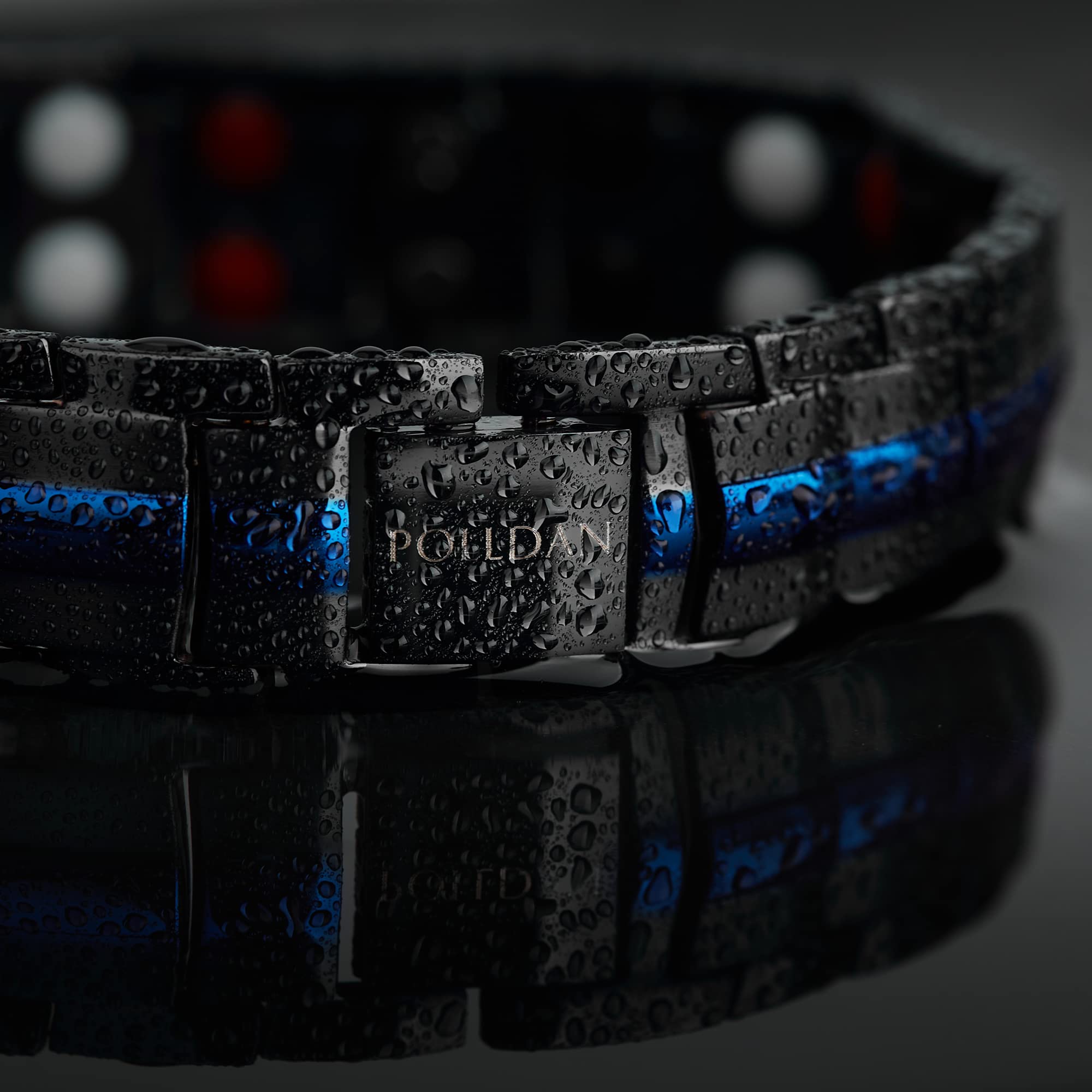 POLLDAN bracelet shows 6000 gauss magnets for consistent exposure