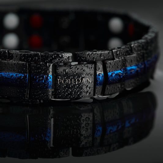 POLLDAN bracelet shows 6000 gauss magnets for consistent exposure