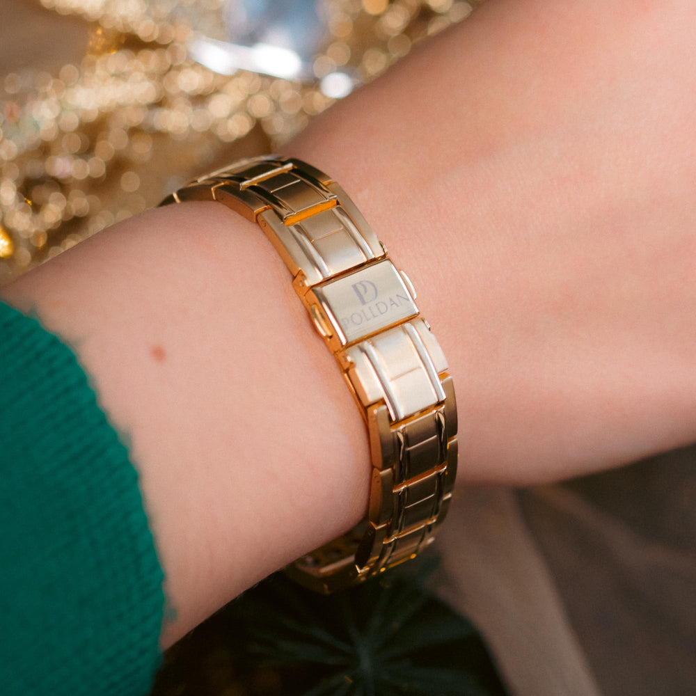 POLLDAN titanium magnetic bracelet texture; premium durability and shine