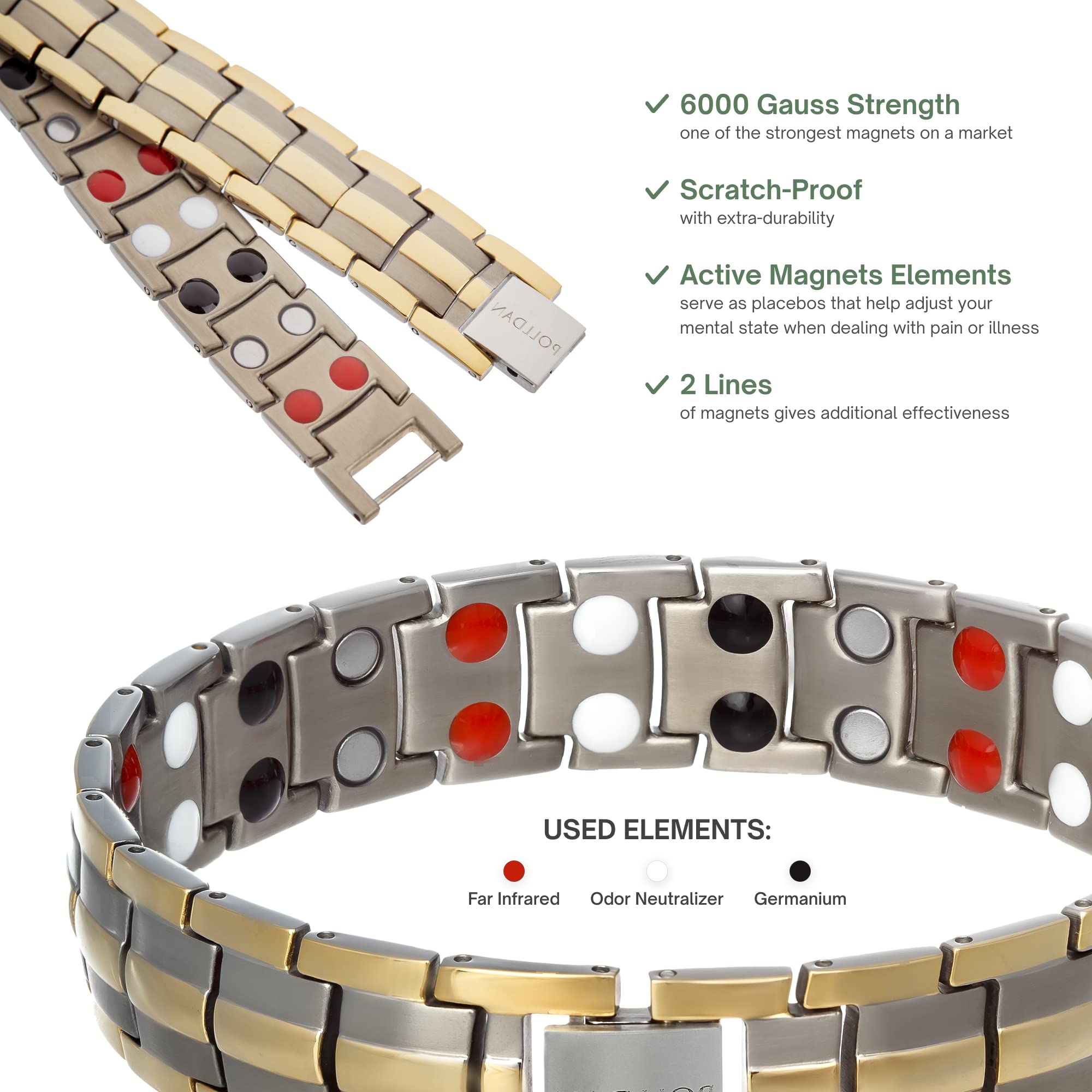 Polldan polished titanium bracelet exemplifies durability and shine