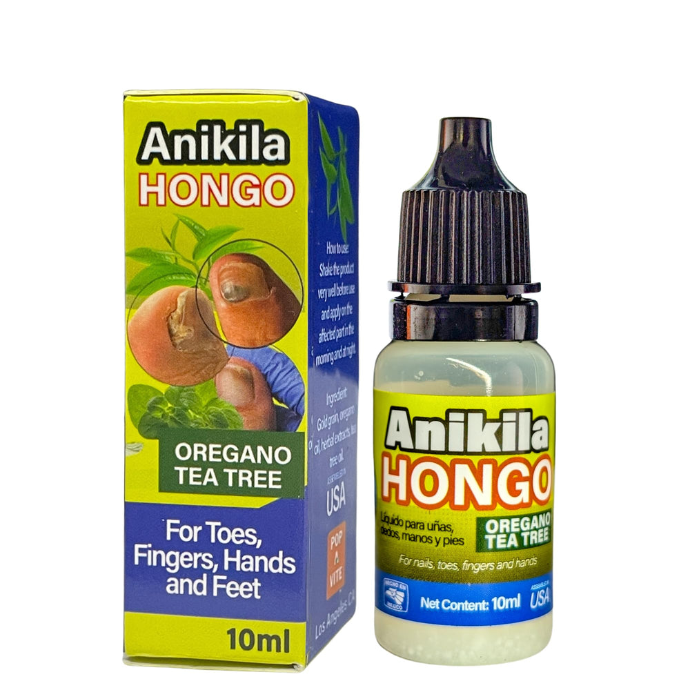 Pop A Vite Anikila Hongo bottle dropper enables precise topical application for nails.