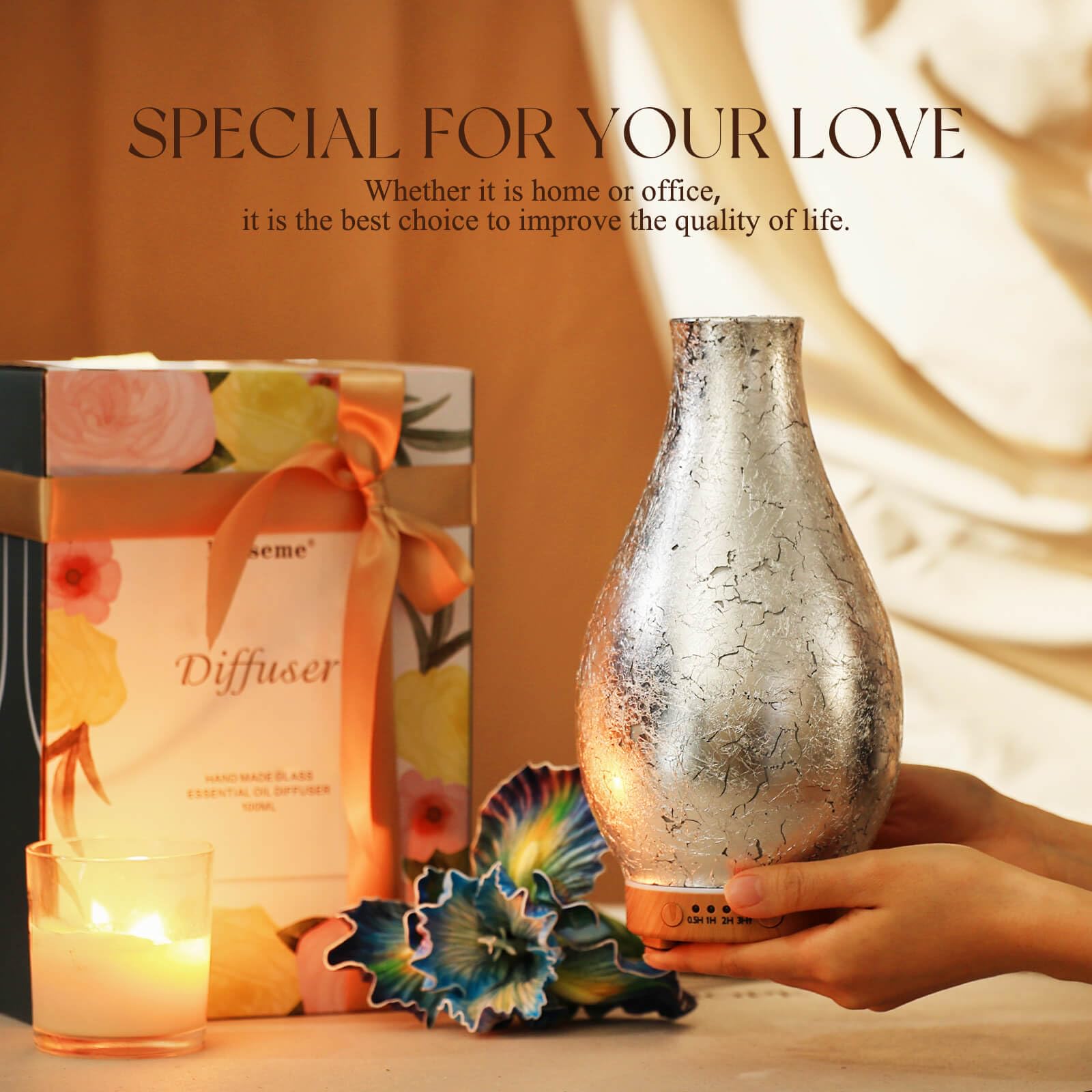 Porseme diffuser ideal for home spa, yoga, and cozy evenings