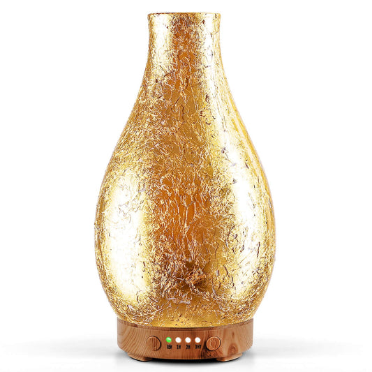 Porseme gold-plated volcano diffuser with 100ml capacity for relaxing aromatherapy