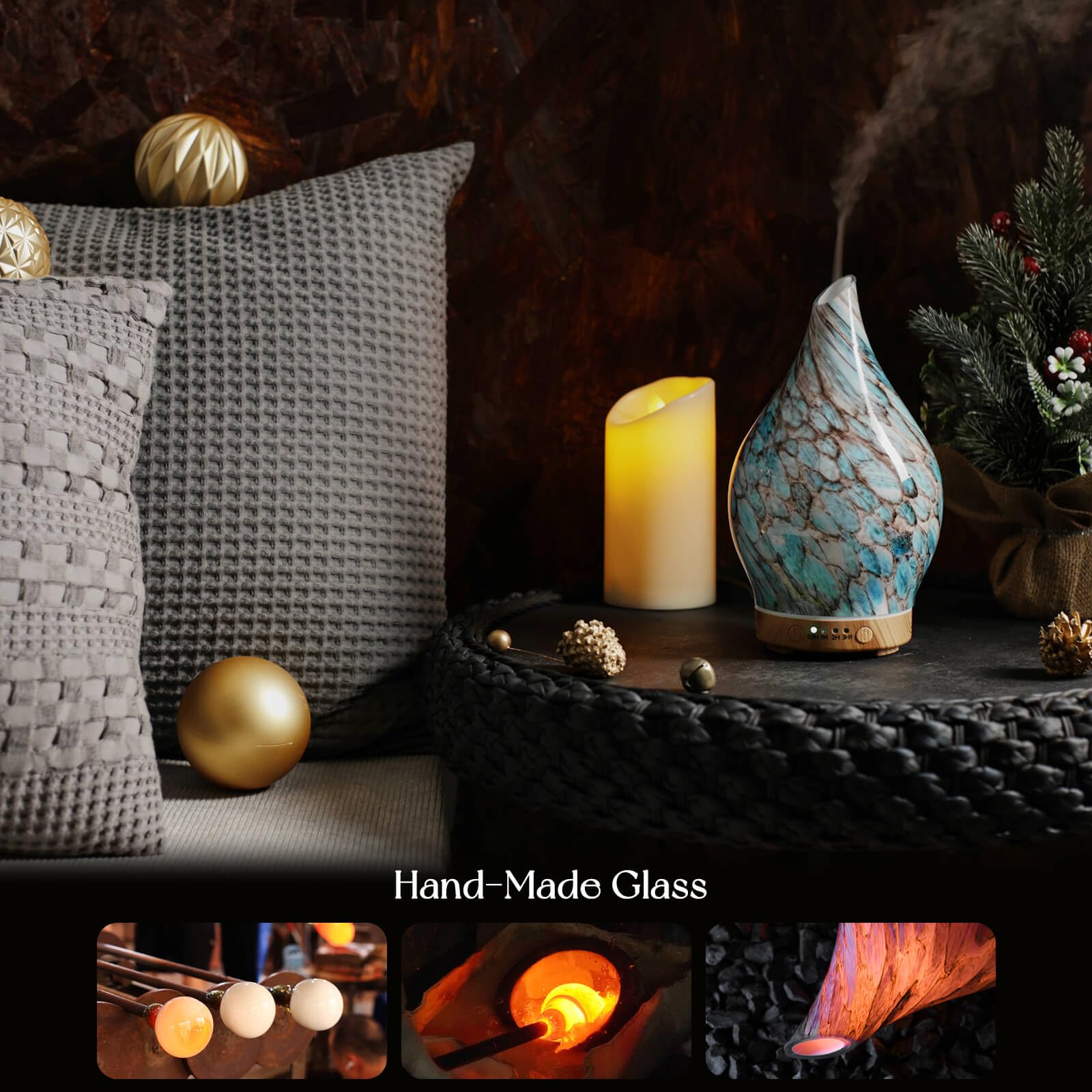 Porseme LED color lights offer seven mood options for relaxation.