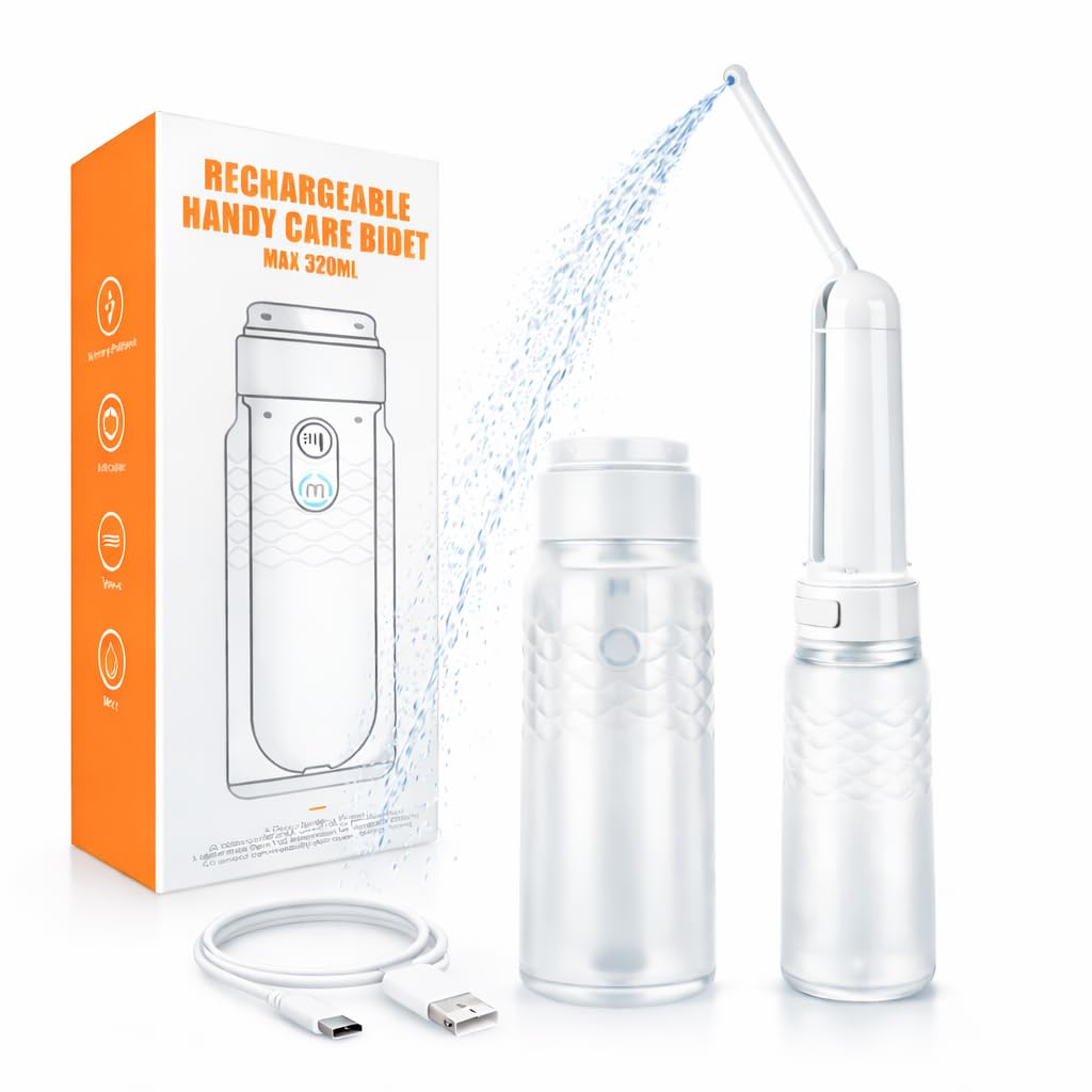 Portable Electric Travel Bidet with 320ml capacity for on-the-go cleansing.
