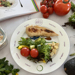 Portion Perfection dishwasher-safe plates simplify cleanup after meals.
