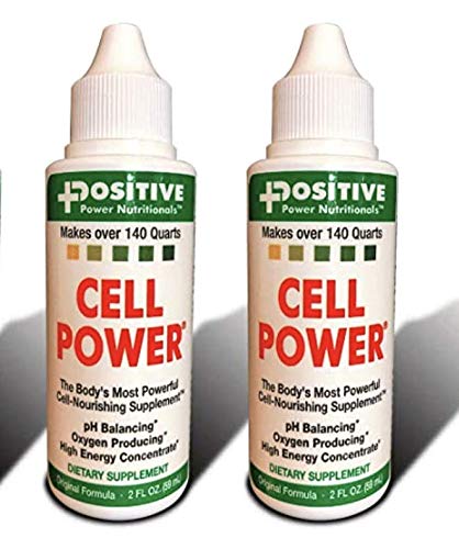 Positive Power Cell Power liquid bottle close-up showing energizing formula for daily wellness.