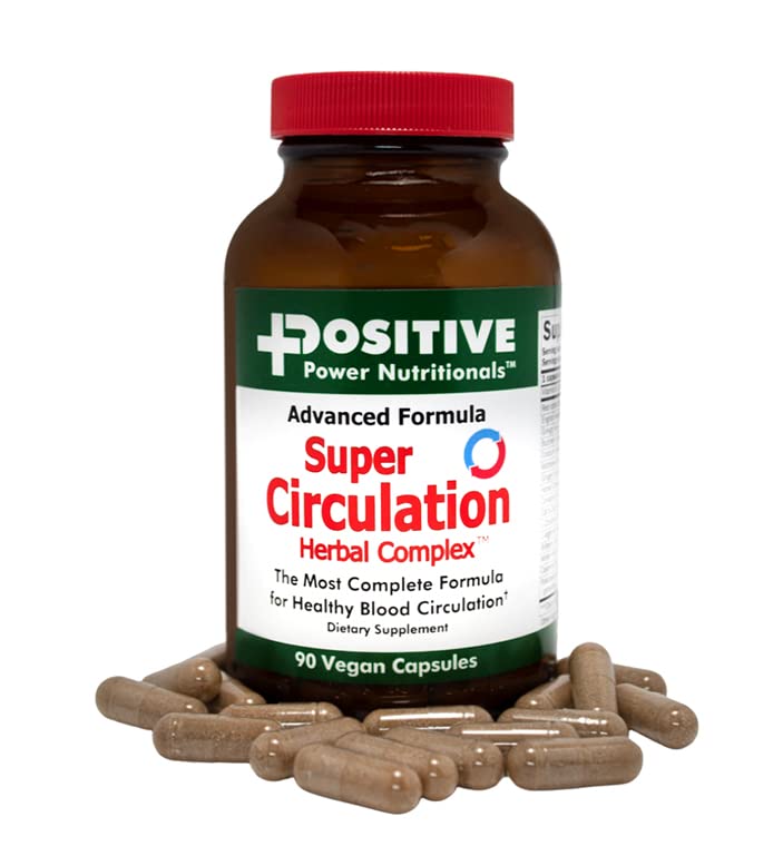 Positive Power Nutritionals Super Circulation packaging on display offers a trusted circulation support option.