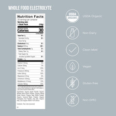 Possible Electrolyte powder ready-to-mix in a glass