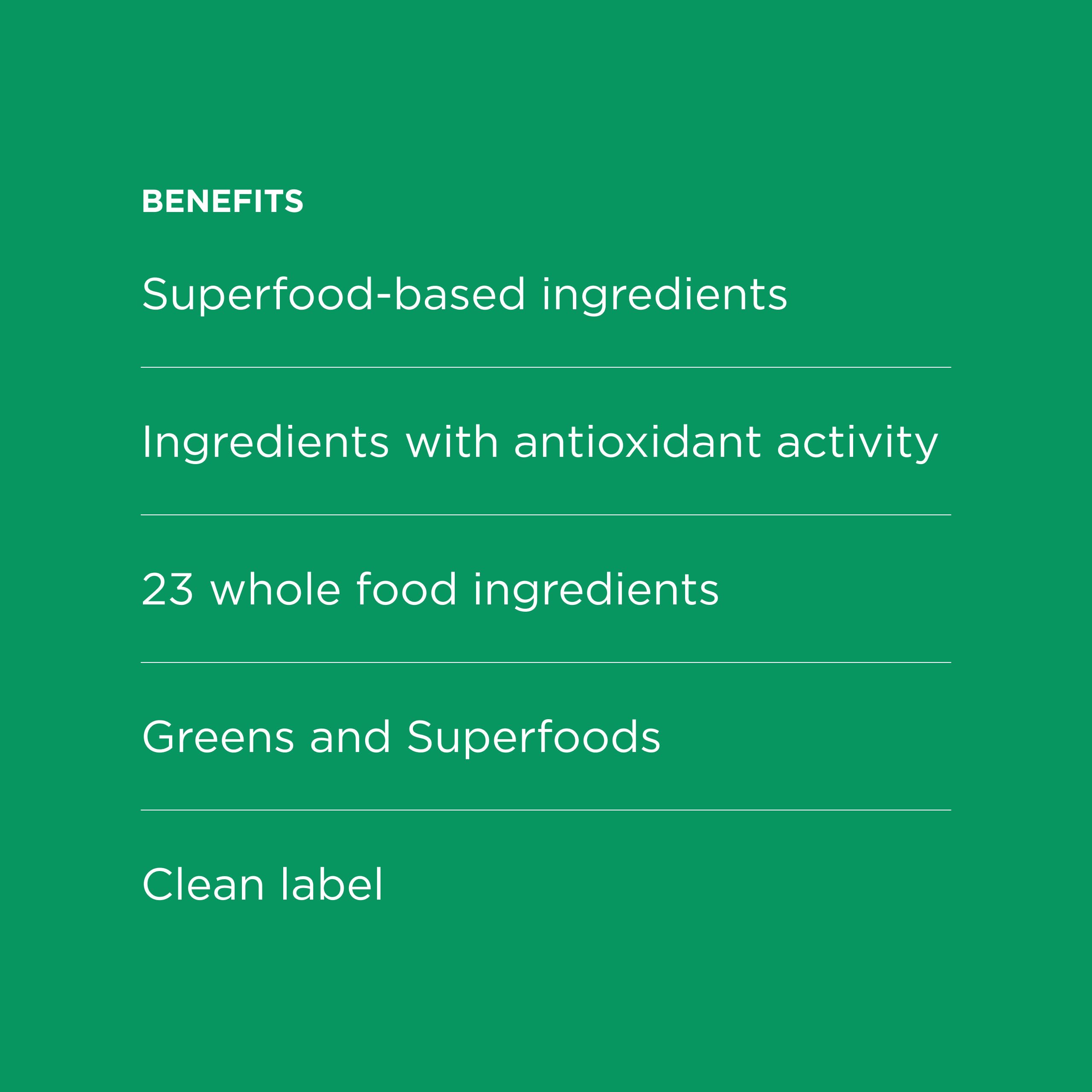 Possible SuperGreens green smoothie in a glass showcasing plant-based nutrition.