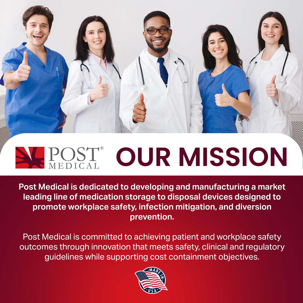 Post Medical case-pack of 6 sharps containers in red for clinics and homes
