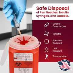 Post Medical puncture-resistant container protects against needle punctures during handling