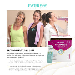 Post-workout hydration with Faster Way during recovery
