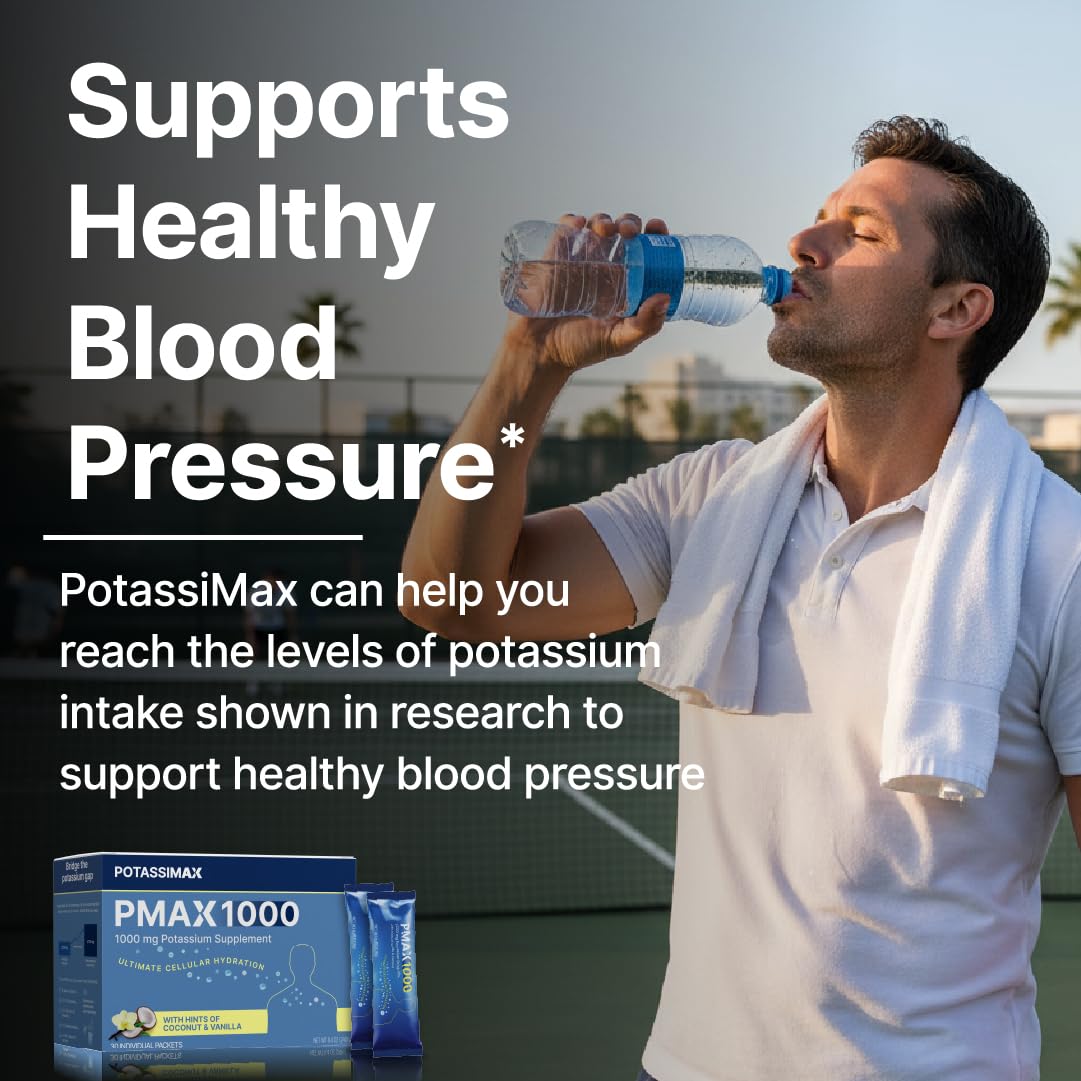 PotassiMax PMAX1000 supports vascular function and healthy muscle performance.