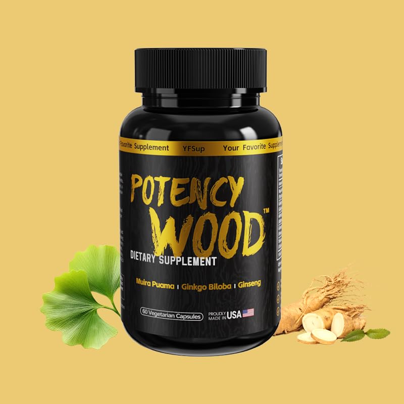 Potency Wood packaging on desk suggests easy daily use and potential immune support.