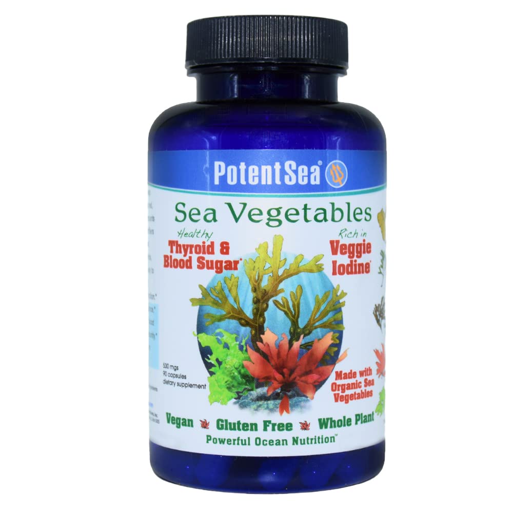 PotentSea Sea Vegetables bottle front label highlighting mineral-rich blend for daily vitality