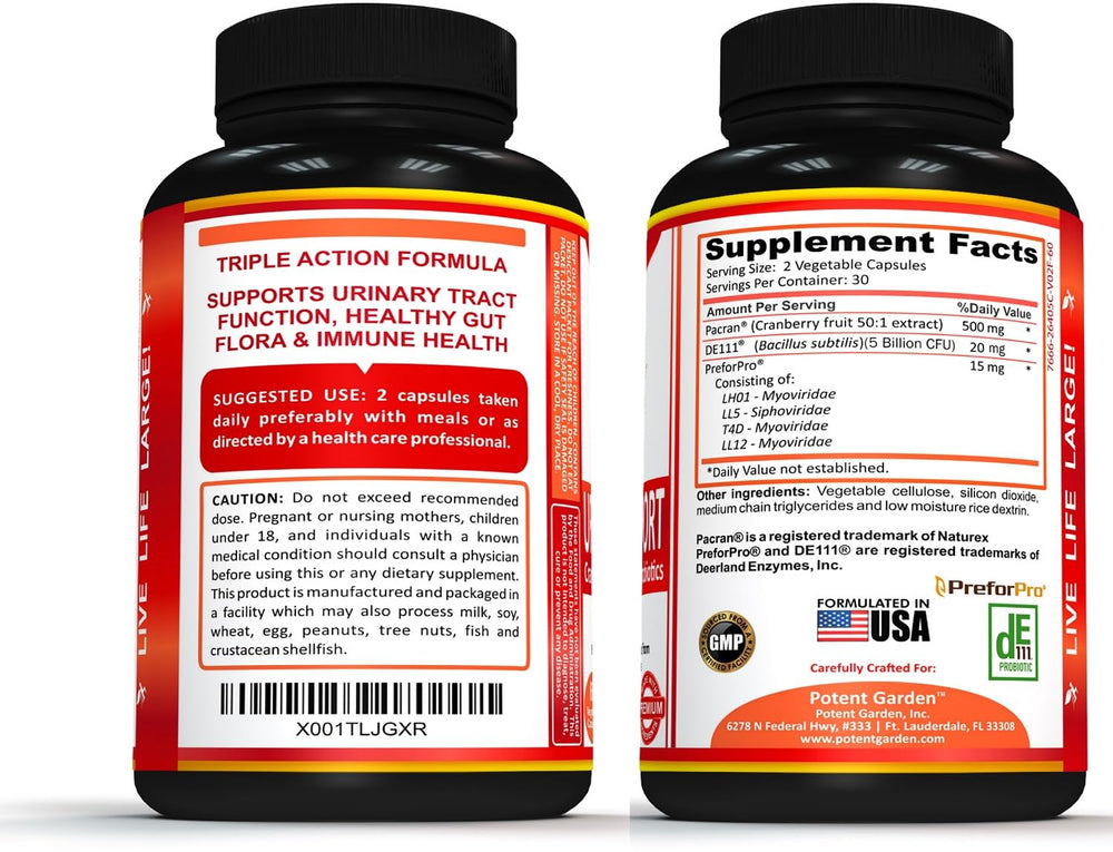 Potent Garden PreforPro prebiotic blend illustrating gut friendly support