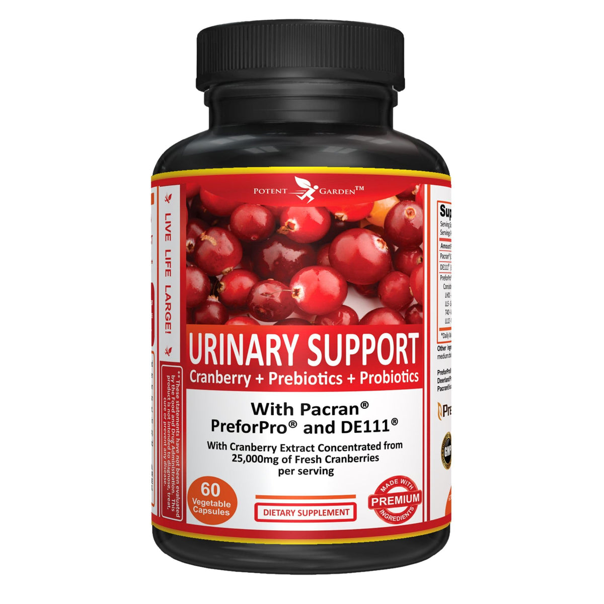 Potent Garden Urinary Support bottle front for daily urinary health routine