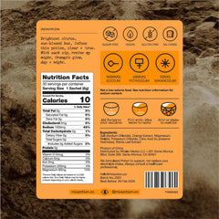 Potion label close-up shows zero sugar and vegan ingredients
