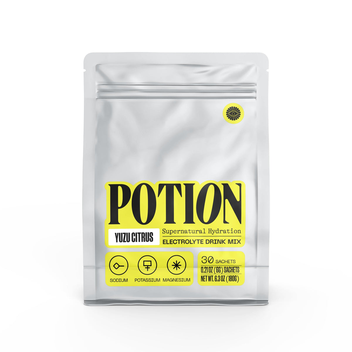 Potion Supernatural Hydration bottle pour shows easy mixing for quick hydration.