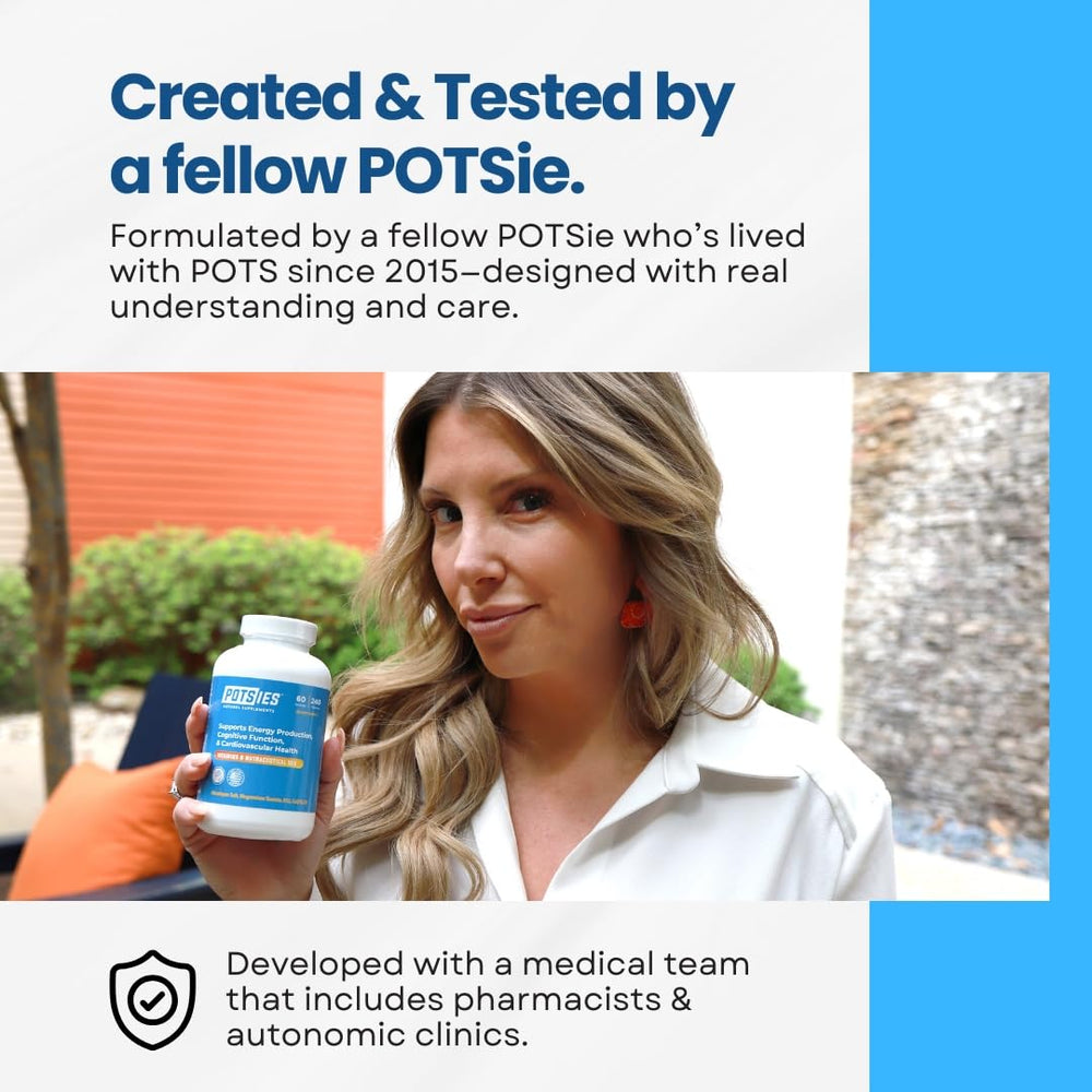 Potsies POTS supplement produced in USA in GMP-certified facility.