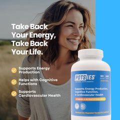 Graphic of Potsies POTS vitamins blend illustrating essential vitamins and minerals.