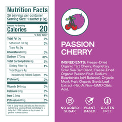 Pouring Purest Electrolyte Passion Cherry packet during a workout