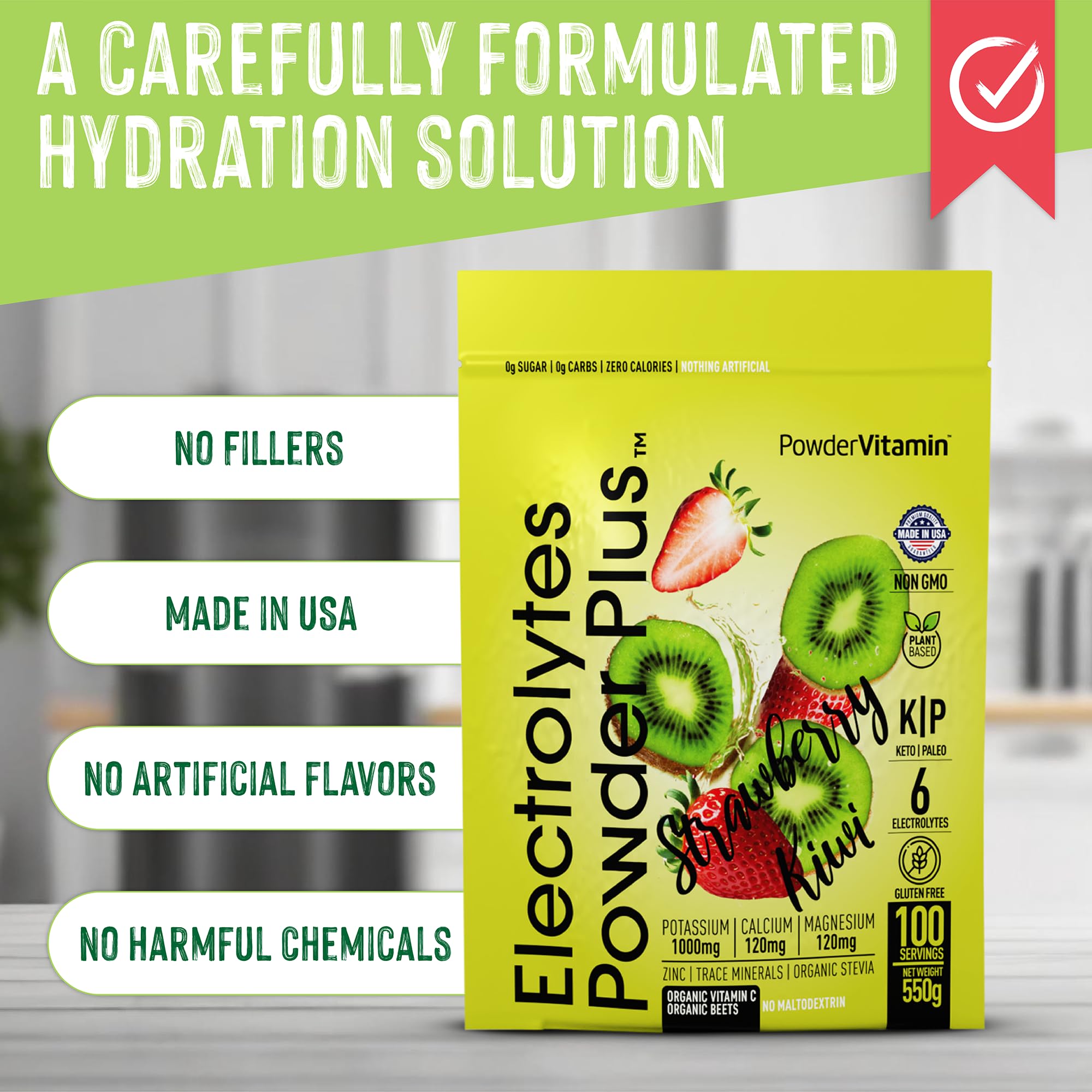 PowderVitamin Electrolytes Plus potassium-rich blend close-up