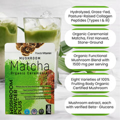 PowderVitamin grass-fed collagen bottle promotes joint and skin health.