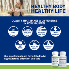Power By Naturals ADK bottle on desk suggests everyday wellness routine.