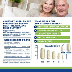 Power By Naturals ADK carton packaging features clear dosage and ingredients.