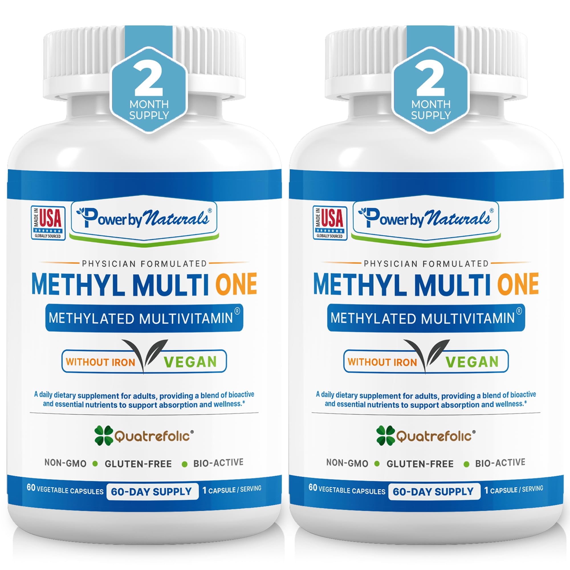 Power By Naturals Methyl Multi One bottle front for daily use