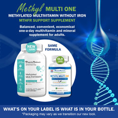 Power By Naturals Methyl Multi One capsules closeup for steady daily energy