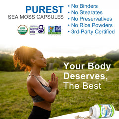 Power By Naturals Sea Moss Plus burdock root 400mg visual detail.