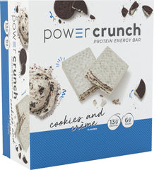 Power Crunch PCO Cookies and Creme bar for on-the-go protein snacking.