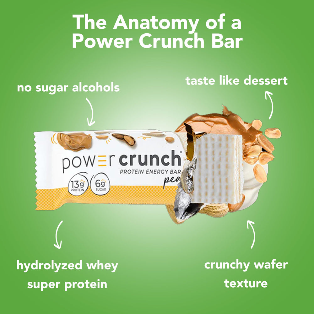 Power Crunch Triple Chocolate bar slice reveals creamy center and crisp crunch