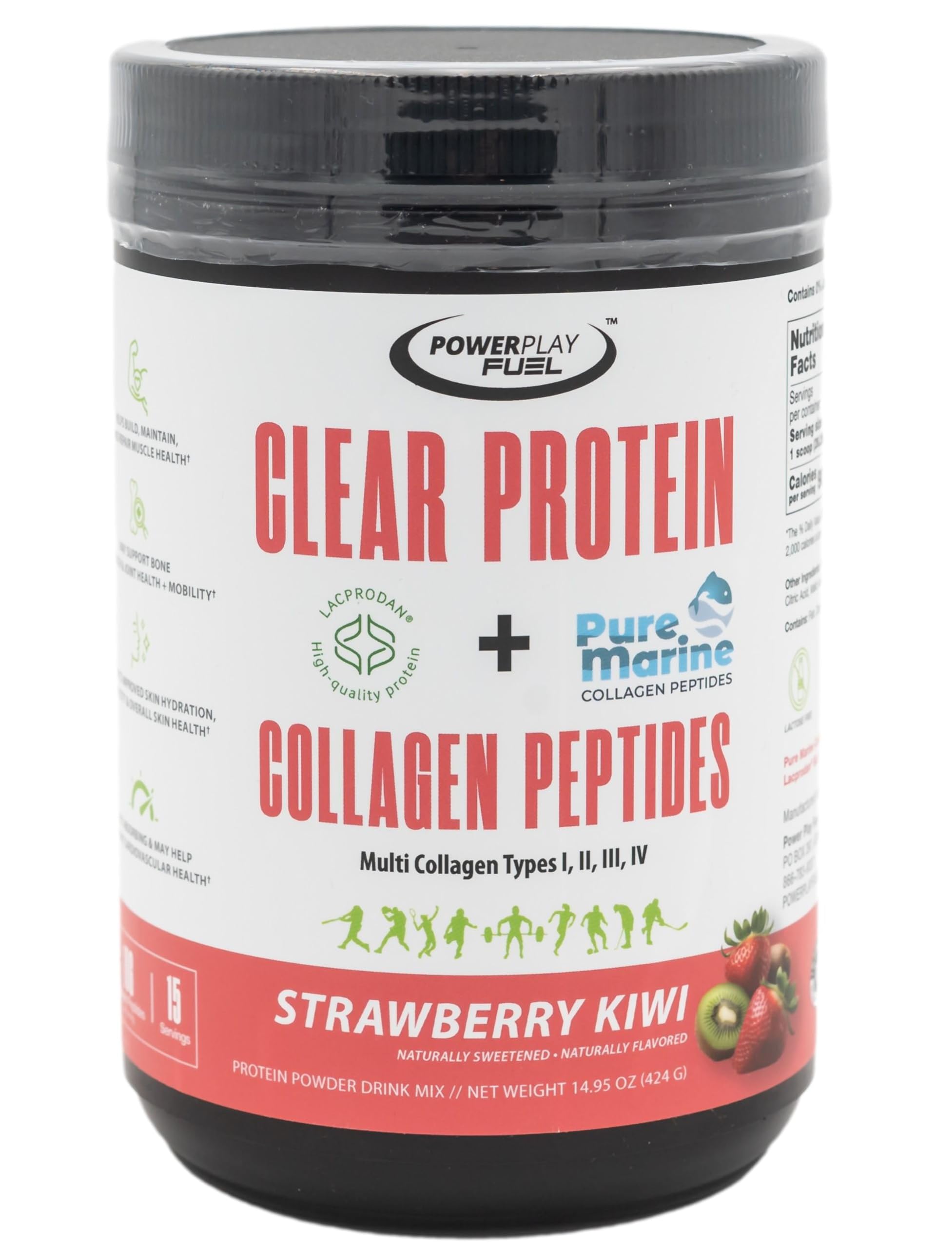 Power Play Fuel Clear Protein bottle pour shows smooth, light texture.