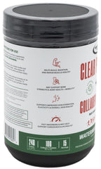 Power Play Fuel Clear Protein poured into water reveals a light, juice-like texture.