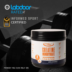 Power Play Fuel Creatine bottle pour action for quick loading.