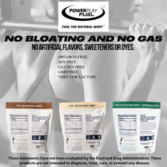 POWER PLAY FUEL packaging highlights gluten-free and keto-friendly protein.