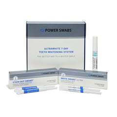 Power Swabs 7-Day Kit with stain-out swabs removes stains quickly