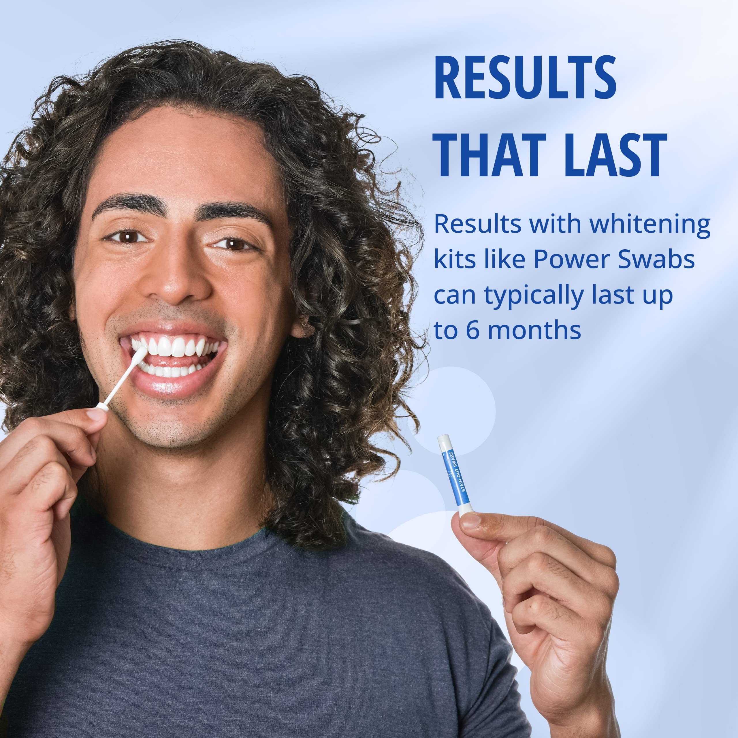 Power Swabs dentist-formulated kit designed for safe at-home whitening