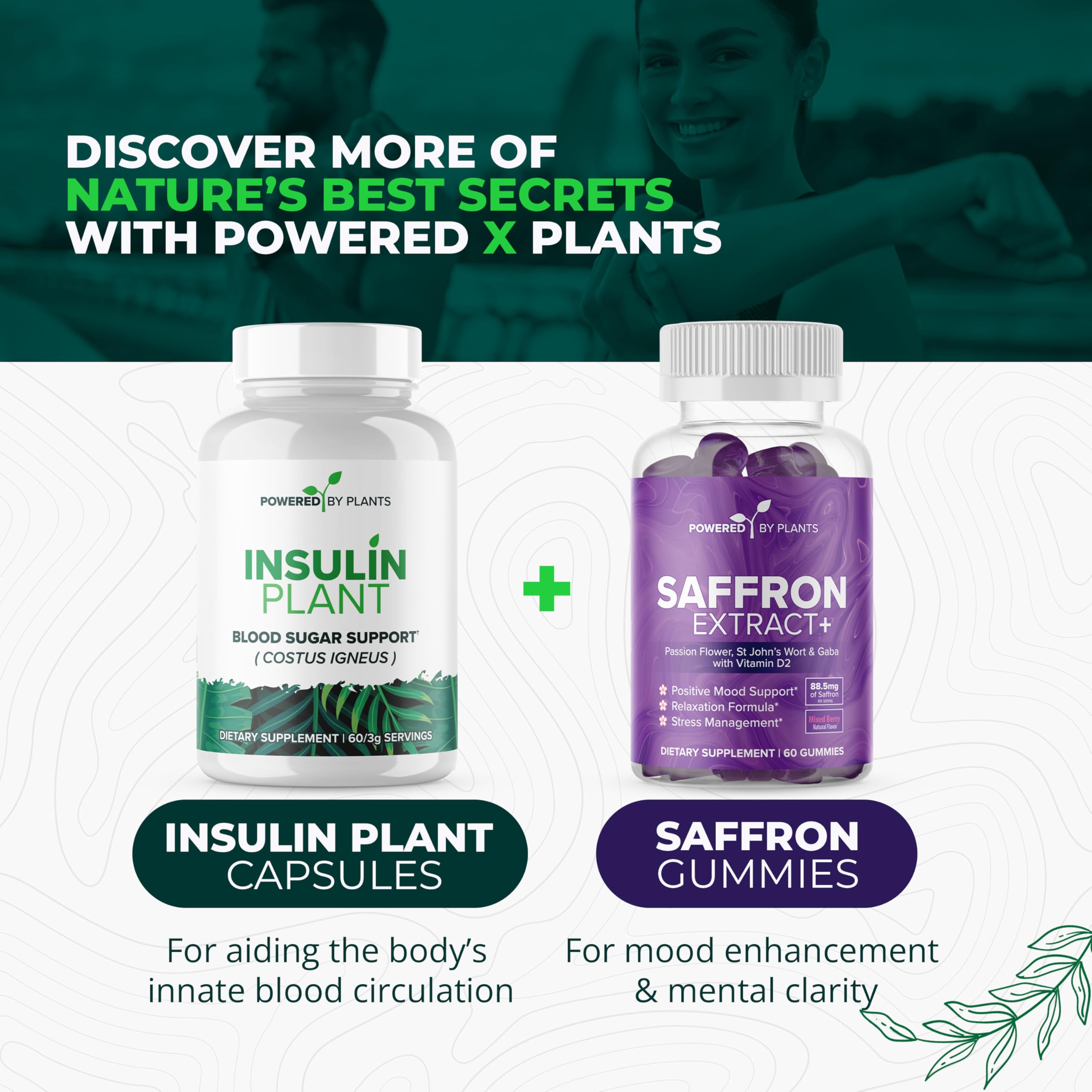 Powered X Plants vegan capsules emphasize plant-based wellness support