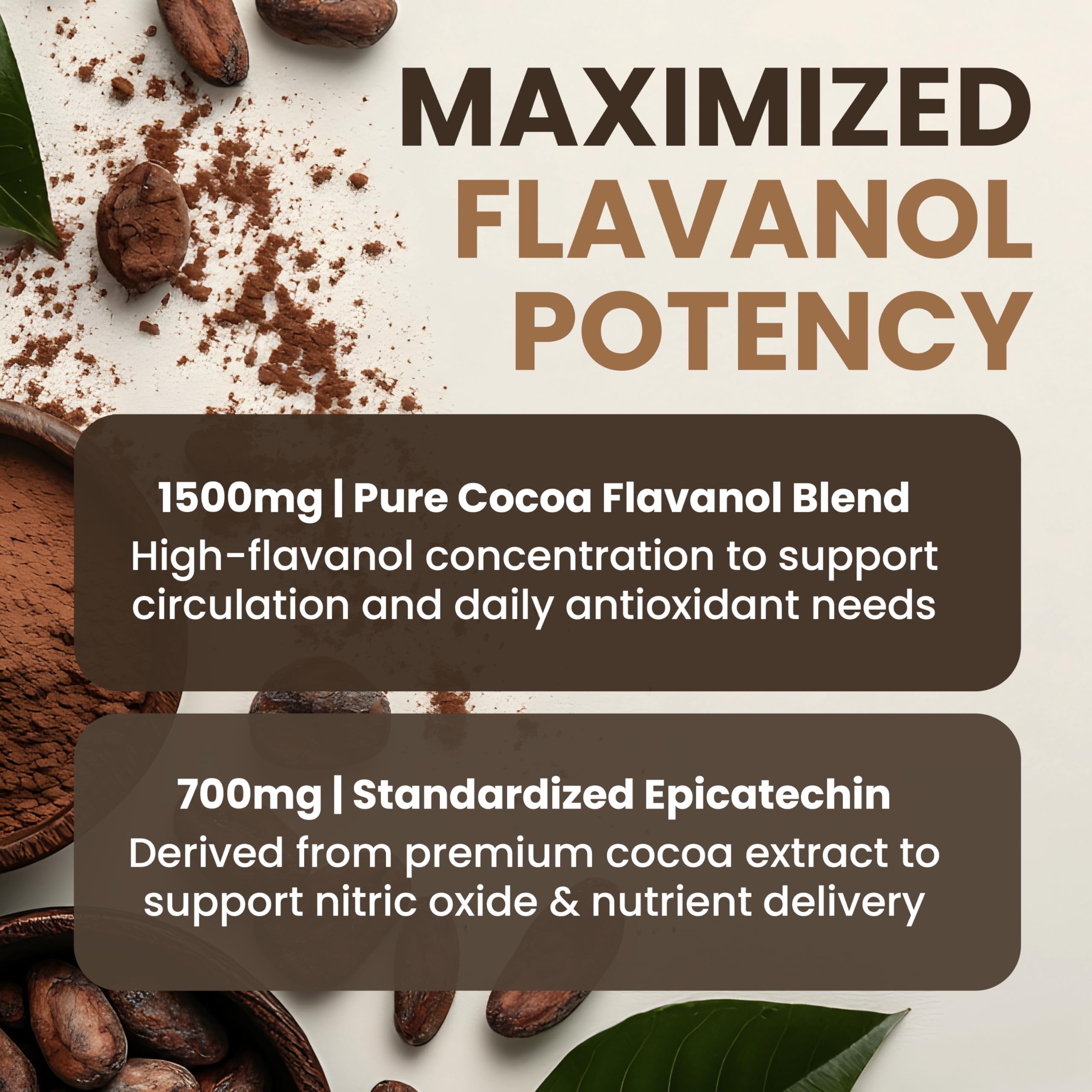 POWERED X PLANTS rich dark cacao swatch conveys indulgent chocolate flavor.