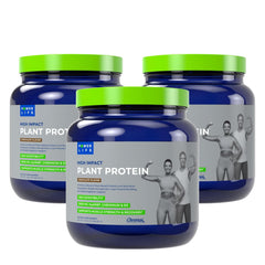 POWERLIFE High Impact Protein bottle in chocolate flavor supports lean muscle.